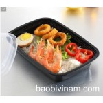 Hộp vuông 1500 ml đen